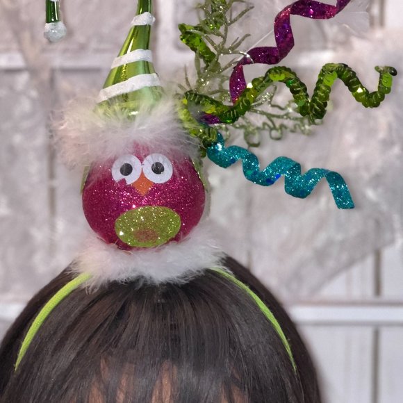 Christmas Lime Green DoDo Bird Headband. Adult Christmas Headband, Christmas Top - Picture 10 of 16